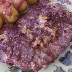 Roasted Garlic Flat Iron Steak recipe