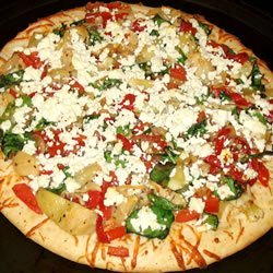 Pepper, Onion & Feta Pizza recipe