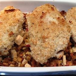 Baked Chicken with Apple Stuffing recipe
