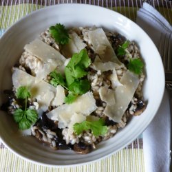 Mushroom Risotto With Peas recipe