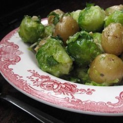 Parmesan Brussels Sprouts With New Potatoes recipe
