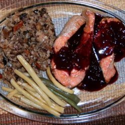 Salmon with Blackberry Butter recipe