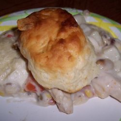 Creamed Chicken 'n Veggies With Biscuit Topping recipe