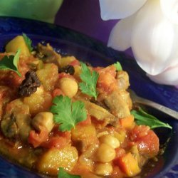 Crock Pot Tagine of Squash and Chickpeas With Mushrooms recipe