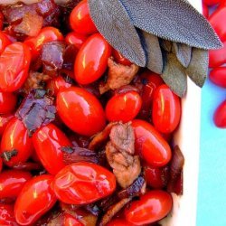 Grape Tomatoes With Onion, Bacon and Sage recipe