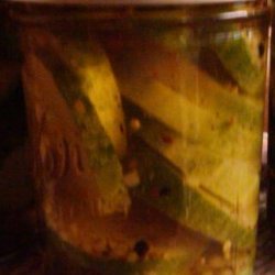Sliced, Spiced and Iced Refrigerator  Sweet  Dill Pickles recipe