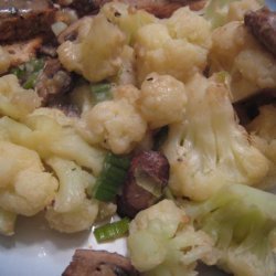 Lite Cauliflower with mushroom sauce recipe