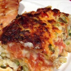 Impossible Zucchini-tomato Cheese Pie recipe