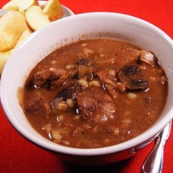 Slow-Cooker Beef Mushroom Barley Soup recipe