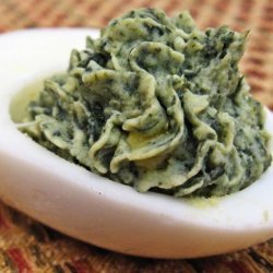 Spinach & cheese Stuffed Eggs recipe