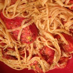 Mediterranean Pasta With Fire Roasted Tomatoes recipe