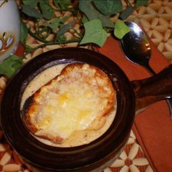 Garlic Soup Gratiné (Cream of Garlic Soup) recipe