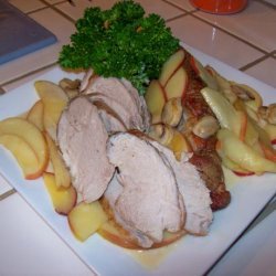 Pork Loin With Apples and Mushrooms recipe