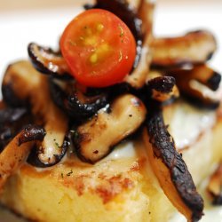 Baked Polenta With Mushrooms and Gorgonzola recipe