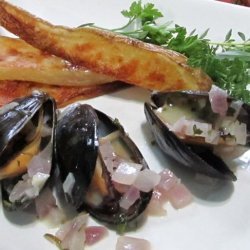 Moules Frites - French/Belgian Bistro Style Mussels and Chips recipe