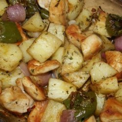 Chicken With Roasted Vegetables and Gorgonzola recipe
