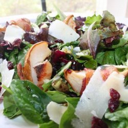 Field Greens With Roasted Bacon-Wrapped Pears recipe