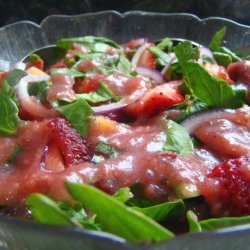 Papaya, Strawberry & Spinach Salad recipe