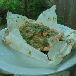 Salmon With Sage Butter & Root Vegetables in Parchment recipe