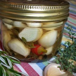 Quick Pickled Garlic with Mediterranean Flavors recipe