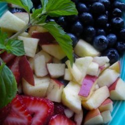 Family Fun's Red, White & Blueberry Fruit Salad recipe