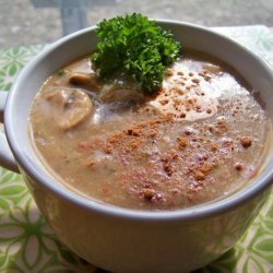Creamy Spiced Mushroom Soup (Low Fat and Vegan) recipe