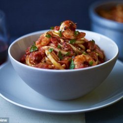 Sweet potato gnocchi with tomato and prawn sauce recipe