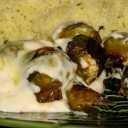 English Roasted Brussels Sprouts in Cheese Sauce recipe