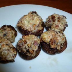 Bacon and Bleu Cheese Stuffed Mushrooms recipe