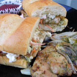 Grilled Cilantro-Lime Pork Loin Sandwiches With Coleslaw recipe