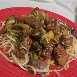 Spicy Linguine, Beef and Broccoli recipe