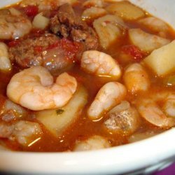 Portuguese Shrimp and Sausage Soup recipe