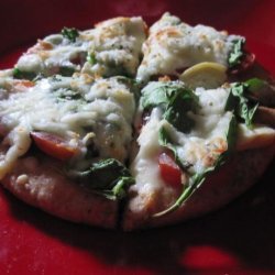 Super Healthy Veggie Pita Pizza recipe
