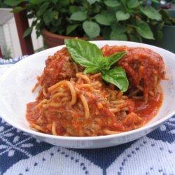 Spaghetti Meatballs With Tomato-Basil Sauce recipe