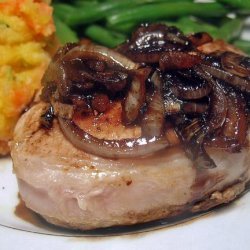 Pan Fried Pork With Balsamic Onions recipe
