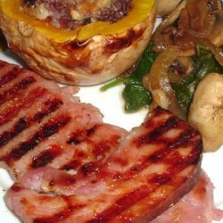 Grilled Ham Steak recipe