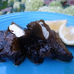 Goat Cheese Baked in Grape Leaves recipe