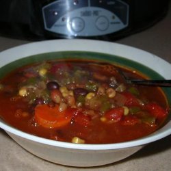 Pantry Clearing Chili Bean Soup recipe