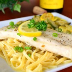 Grilled Fish  With Garlic, White Wine and Butter Sauce recipe