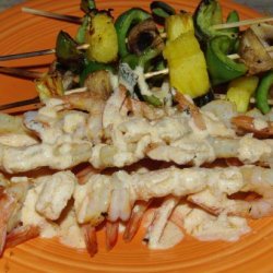 Grilled Shrimp With Spicy Lime Cream recipe