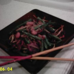 Stir Fried Green Beans With Sprouts and Cellophane Noodles recipe