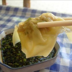 Wontons With Spring Onion, Ginger and Vinegar Dressing recipe