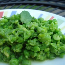 Smashed Peas With Mint Butter recipe