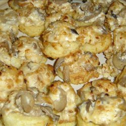 Grits Toast With Creamy Mushroom Topping recipe