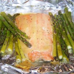 Honey Mustard Salmon and Asparagus (Foil Wrapped) recipe