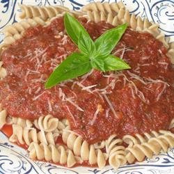 Easy Fusilli with Tomato Pesto Sauce recipe