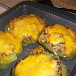 Hash Brown Hot Dish Stuffed Bell Peppers recipe