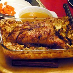Roast Duck with Apple Dressing recipe