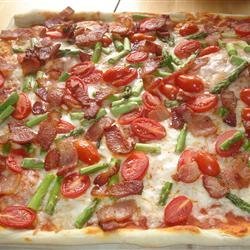 Bacon Asparagus Pizza recipe