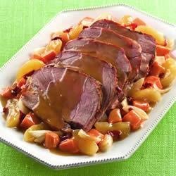 Sweet and Hot Apple Slow Cooker Pork recipe